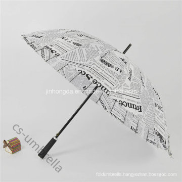 22"X16k Auto Open Newspaper Printing Straight Umbrella (YSS0140)